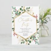 Kerstavond gouden gouden heiligdom elegant kaart (Staand voorkant)