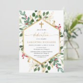 Kerstavond gouden heiligen toewijding met kerstavo kaart (Staand voorkant)