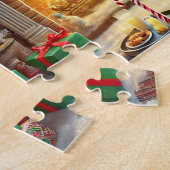 Kerstavond Goudharige Retriever Knus Haardvuur Legpuzzel (Zijkant)