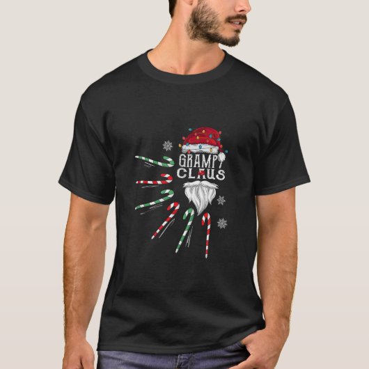Kerstavond Grampy Claus Grampy Beard Candy Cane Fu T-shirt (Voorkant)