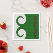 Kerstavond Green en White Napkins Servet (Insitu)