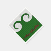 Kerstavond Green en White Napkins Servet (Hoek)