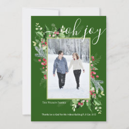 Kerstavond Greenery Fotokalligrafie Religie Feestdagenkaart