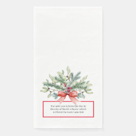 Kerstavond Greenery Religieuze Christelijke Bijbel Servet