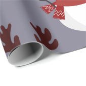 Kerstavond Grijs/Santa Snowman Wrapping Pape Cadeaupapier (Rol Hoek)