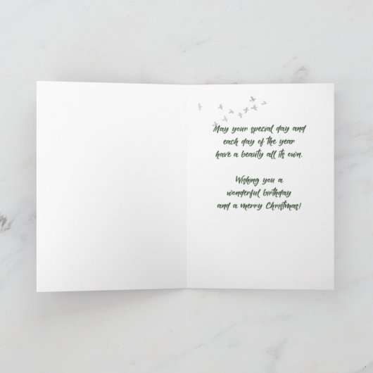 Kerstavond Groen landschap met bomen Kaart (Binnen)