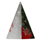 Kerstavond Groene Boom Rode Zilveren Snowflakes Feesthoedjes (Achterkant)