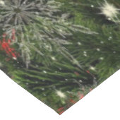 Kerstavond Groene Boom Rode Zilveren Snowflakes Tafelkleed (Gekanteld)