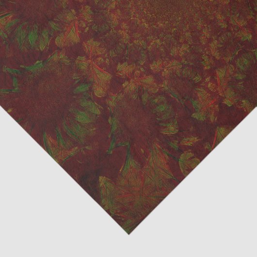 Kerstavond groene feestdag Floral Elegant Tissuepapier (Detail)