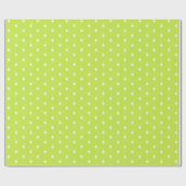 Kerstavond groene witte sneeuwvlokken schattig ges cadeaupapier (Vlak)