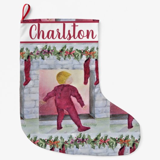 kerstavond grote kerstsok (Voorkant)