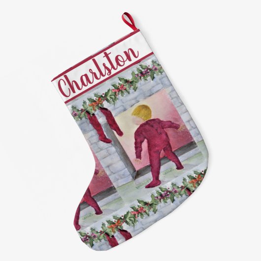 kerstavond grote kerstsok (Achterkant (Hangend))