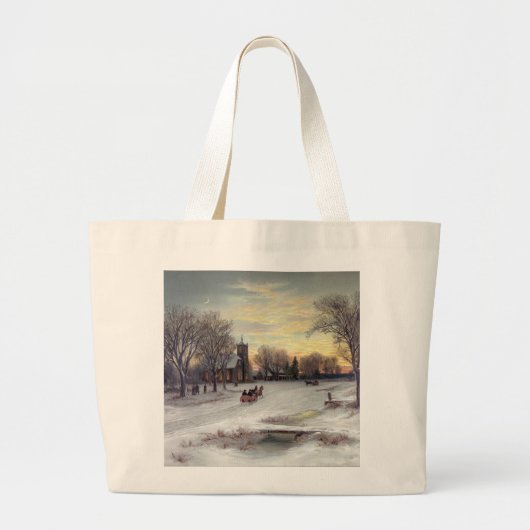 kerstavond grote tote bag (Voorkant)