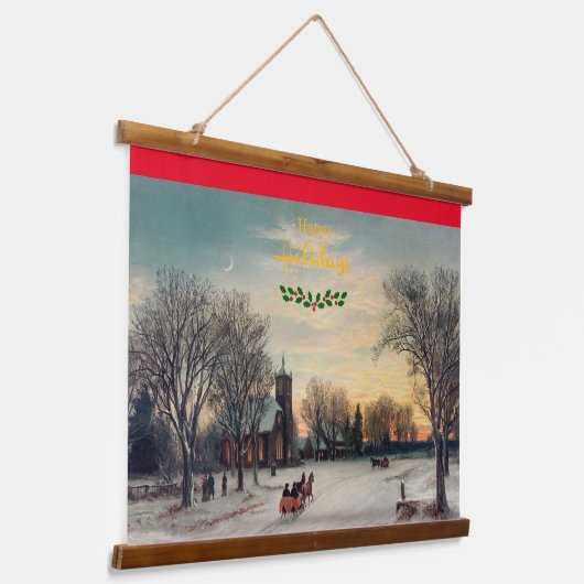 kerstavond hangend wandkleed (Gebogen)
