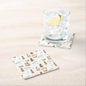 Kerstavond Heilig Religieus Square Paper Coaste Kartonnen Onderzetters (Insitu)