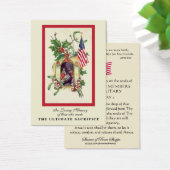 kerstavond Herdenking op kerst Herdenking Memorial Visitekaartje (Bureau)