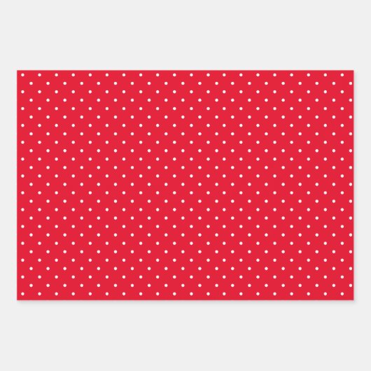 Kerstavond, Holly en Witte en Rode Stippen Inpakpapier Vel (Voorkant 3)