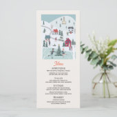 Kerstavond Ice Skateay Dinner Party Menu (Staand voorkant)