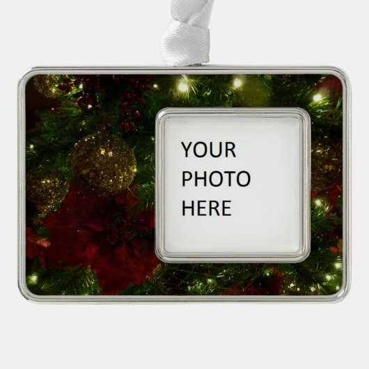 Kerstavond II Verzilverd Omlijst Ornament (Voorkant)