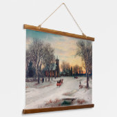 Kerstavond,  illustratie hangend wandkleed (Gebogen)