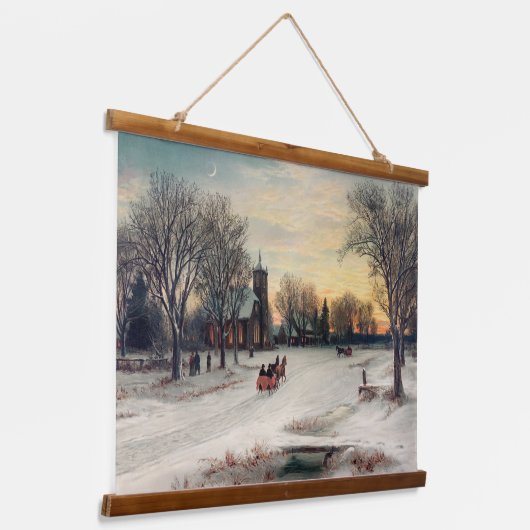 Kerstavond,  illustratie hangend wandkleed (Gebogen)