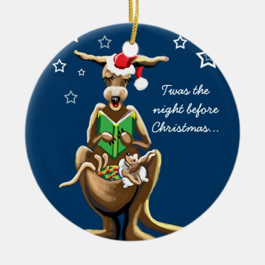 Kerstavond in Australië Keramisch Ornament (Voorkant)