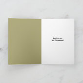 Kerstavond in Bow Stropdas onder Mistletoe Feestdagen Kaart (Binnen)