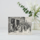 Kerstavond in Colonial Times briefkaart (Staand voorkant)