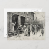 Kerstavond in Colonial Times briefkaart (Voorkant / Achterkant)