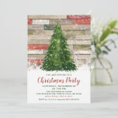 Kerstavond in de bijtende kerstboom kaart (Staand voorkant)