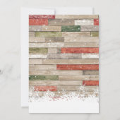 Kerstavond in de bijtende kerstboom kaart (Achterkant)