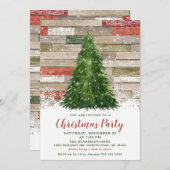 Kerstavond in de bijtende kerstboom kaart (Voorkant / Achterkant)