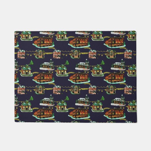 Kerstavond in de binnenhuisstructuur deurmat (Voorkant)