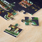 Kerstavond in de binnenhuisstructuur legpuzzel (Zijkant)