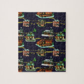 Kerstavond in de binnenhuisstructuur legpuzzel (Verticaal)