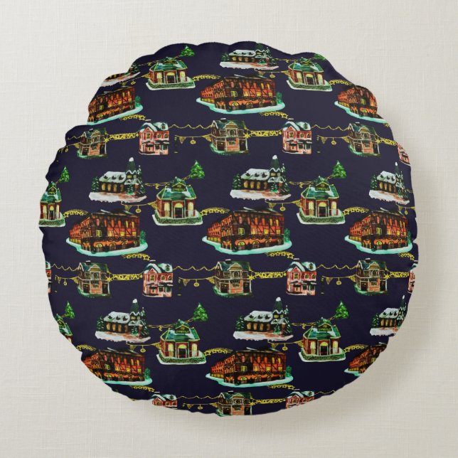 Kerstavond in de binnenhuisstructuur rond kussen (Voorkant)