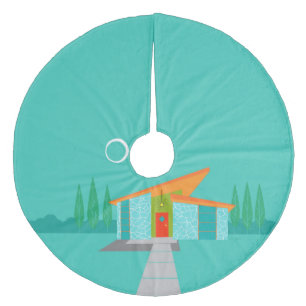 Kerstavond in de Cartoon van het Huis Fleece Kerstboom Rok