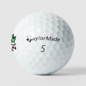 Kerstavond in de Groene Holly en de Rode Berries Golfballen (Logo)