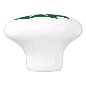 Kerstavond in de Groene Holly en de Rode Berries Keramische Knop (Zijkant)