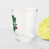 Kerstavond in de Groene Holly en de Rode Berries Shot Glas (Rechts)