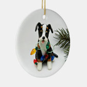 Kerstavond in de grote Zwitserse bergen Keramisch Ornament (Rechts)