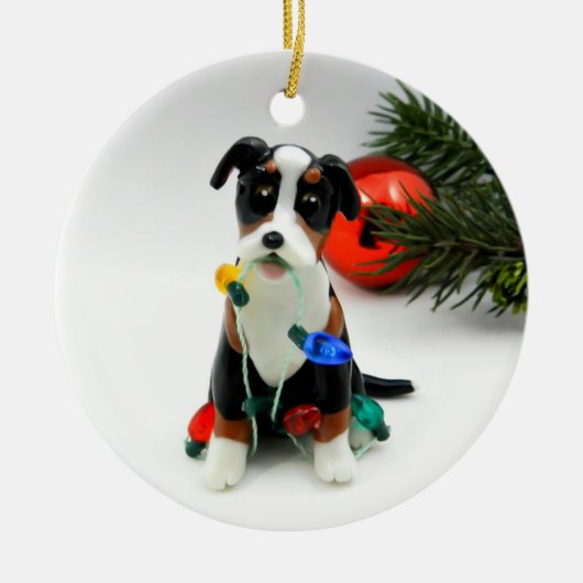 Kerstavond in de grote Zwitserse bergen Keramisch Ornament (Voorkant)