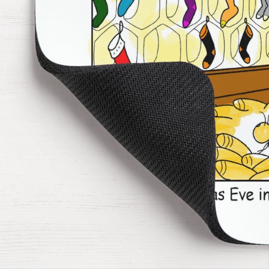 Kerstavond in de Hive (kleur) - Mousepad Muismat (Hoek)