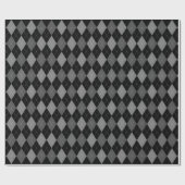 Kerstavond in de klas met zwarte argyle cadeaupapier (Vlak)