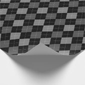 Kerstavond in de klas met zwarte argyle cadeaupapier (Hoek)