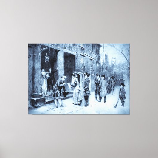 "Kerstavond in de koloniale tijd" gewikkeld doek Canvas Afdruk (Voorkant)