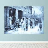 "Kerstavond in de koloniale tijd" gewikkeld doek Canvas Afdruk (Insitu (Houten vloer))