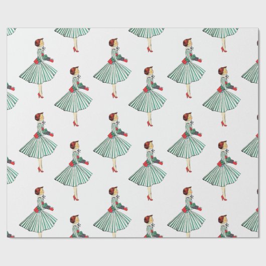  kerstavond in de middeleeuwse kleinste kring cadeaupapier (Vlak)