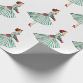  kerstavond in de middeleeuwse kleinste kring cadeaupapier (Hoek)