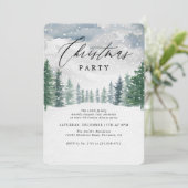 Kerstavond in de Rustige sneeuwkerstboom Kaart (Staand voorkant)